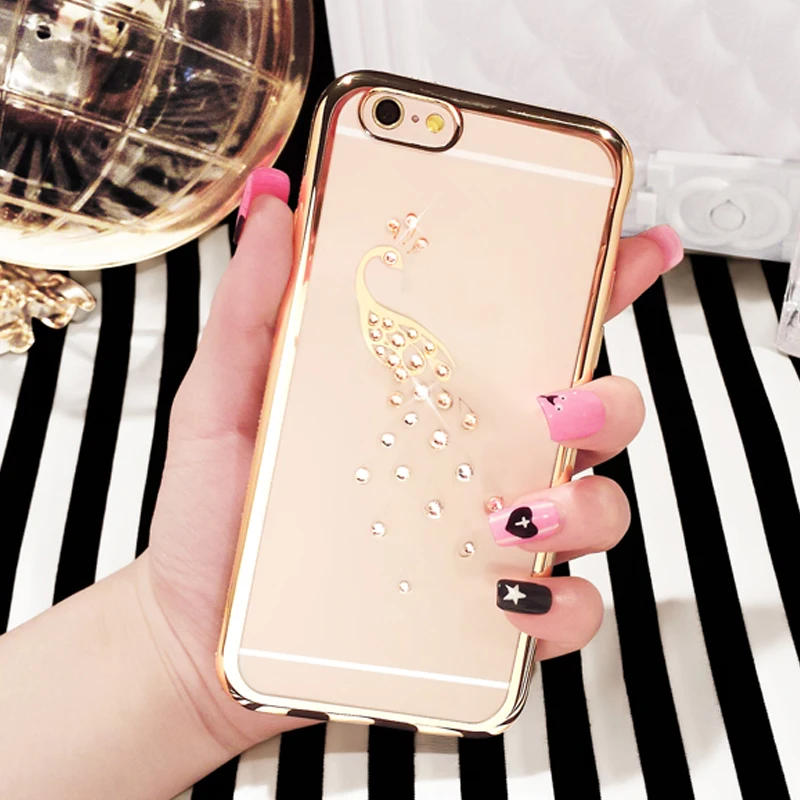 Роскошный чехол для телефона YRFF со стразами цветами животными птицами павлином