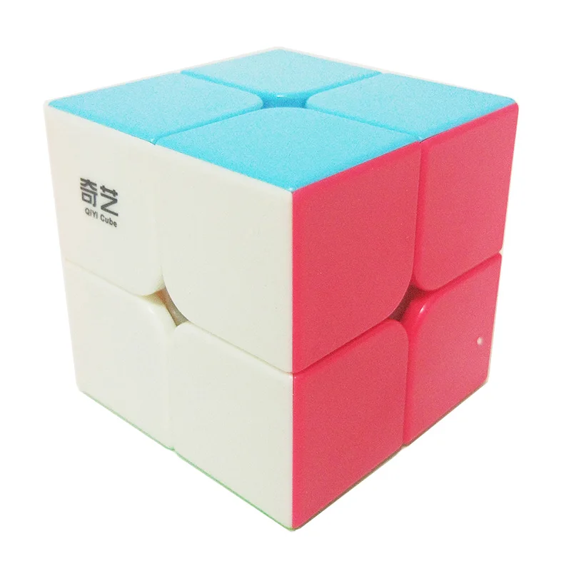 2x2 solid color QiYi квадратный магический куб 2x2 3x3 4x4 5x5 6x6 7x7 сплошной белый черный стикер конкурс скоростной куб головоломка для детей начинающих - Цвет: 2x2 solid color