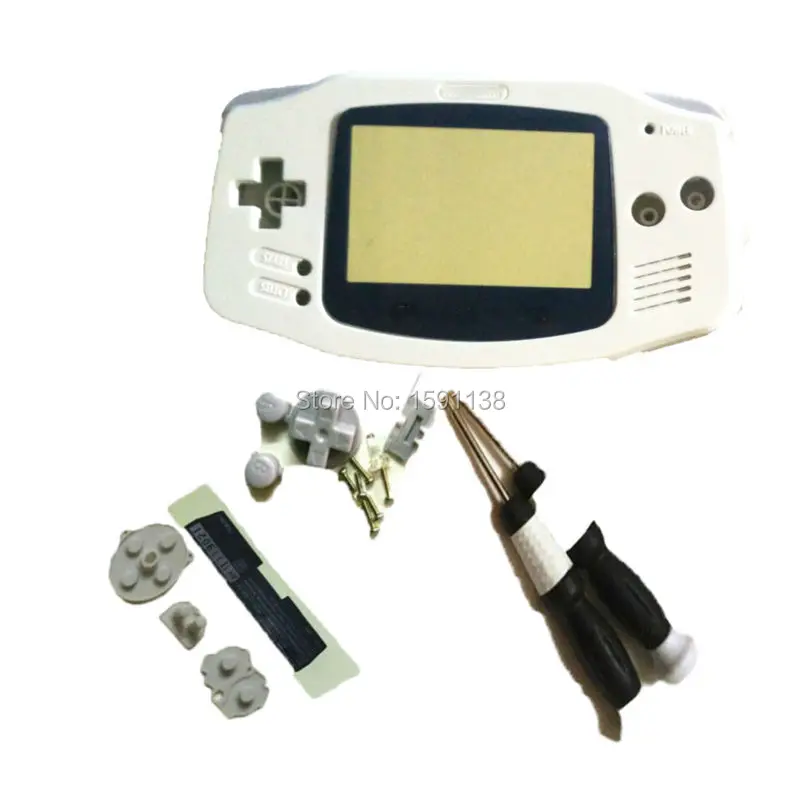 Горячая распродажа полный Корпус белый Цвет оболочка для NintendoGameboyAdvance чехол