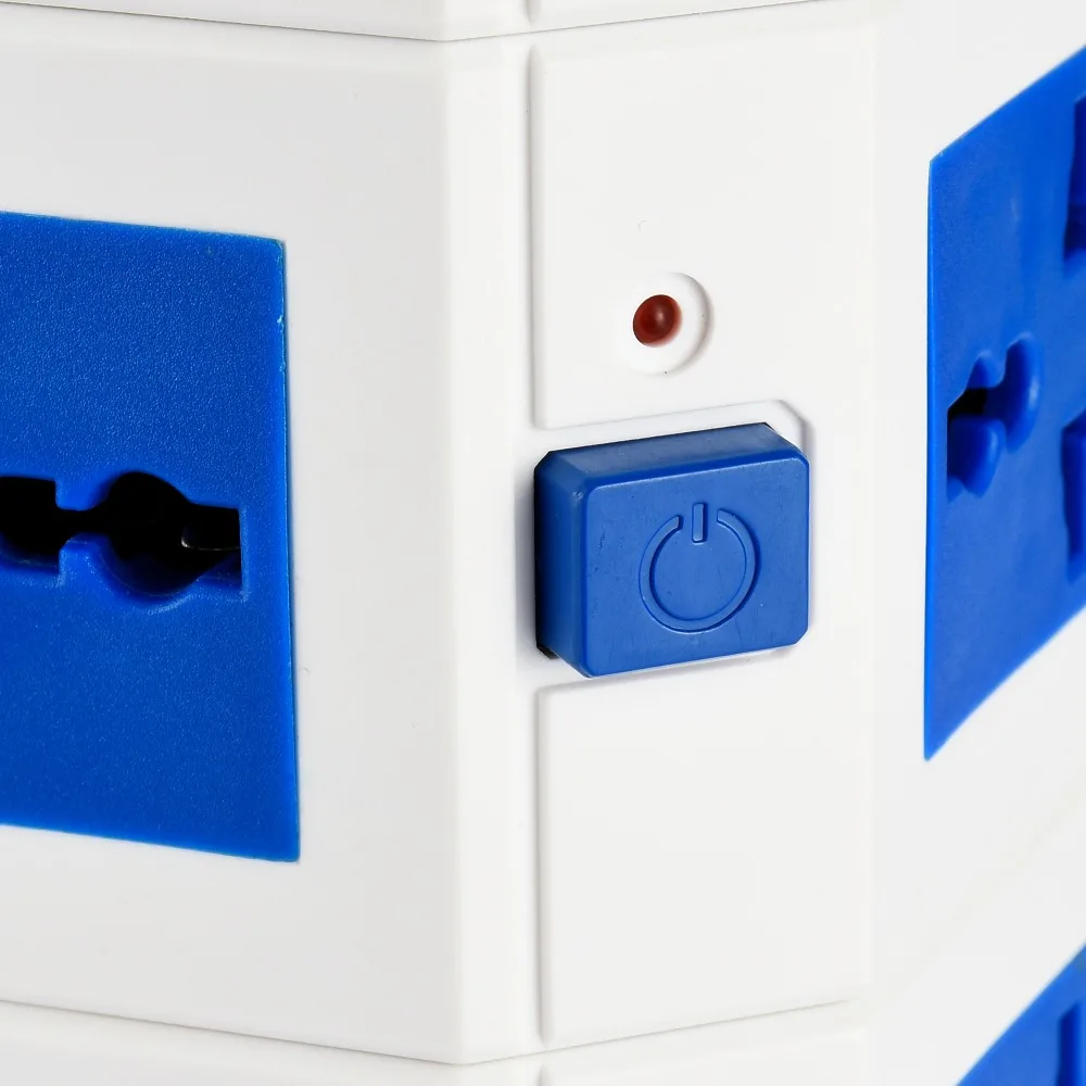10 ЕС Plug точек 3 слоя 4 порта USB розетки Power Strip 250 В 16A расширение переключения сети