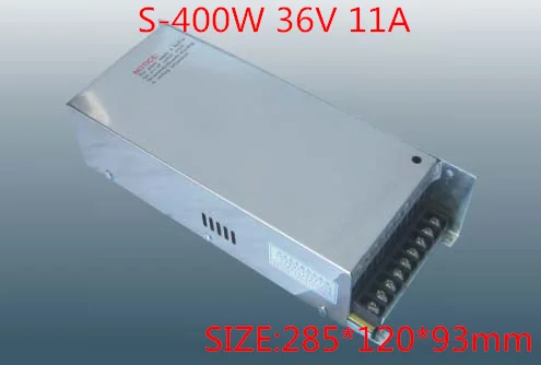

400W 36V 11A Single Output Switching power supply for LED Strip light AC-DC S-400-36