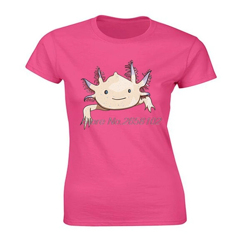 Axolotl Friend женская футболка с забавным мультяшным принтом животных 100% хлопок