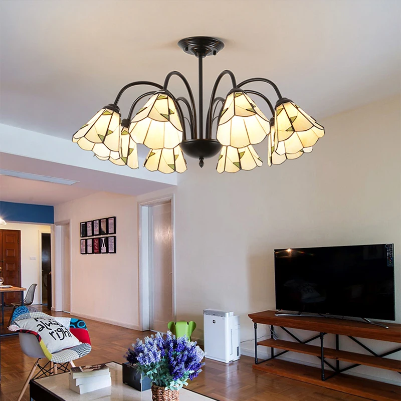 Antique colored glass Kitchen lighting chandelier for Bar Restaurant showcase arts &amp crafts Lighting Lampadario Moderno LED E27 | Лампы и