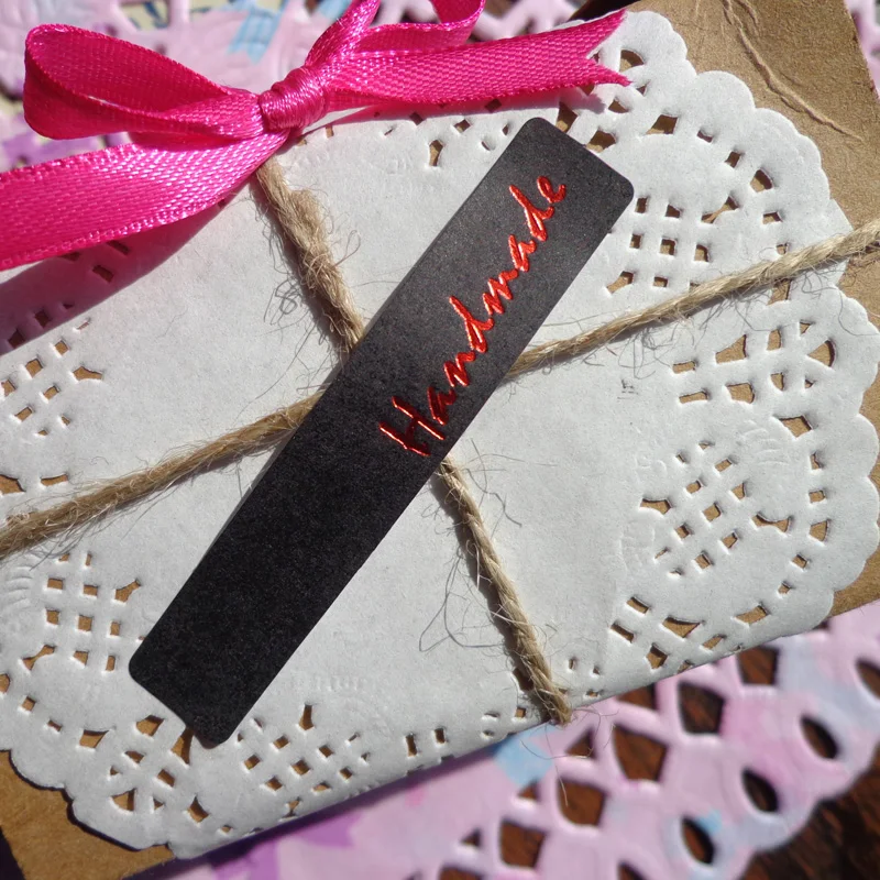 108 шт длинный прямоугольник винтажная черная печать ручной работы наклейка