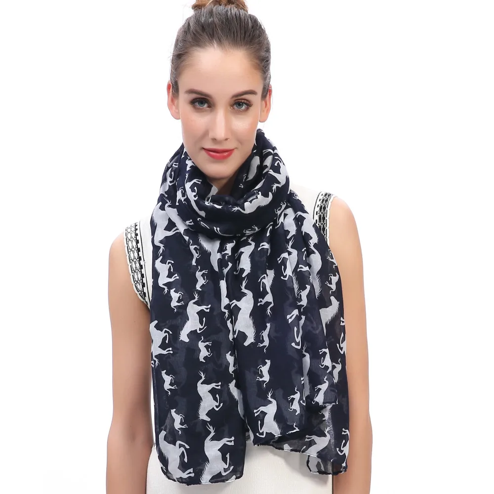 Женский шарф с принтом лошадей шаль мягкая легкая Подарочная идея|women scarf shawl|women