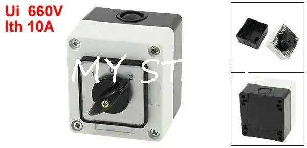Ui 660V Ith 10A 3 положения 3-фазный Поворотный универсальный переключатель