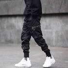 Мужские брюки-карго с лентами, черные брюки с карманами, шаровары, Джоггеры в стиле Харадзюку, спортивные штаны в стиле хип-хоп, LBZ123, осень 2019