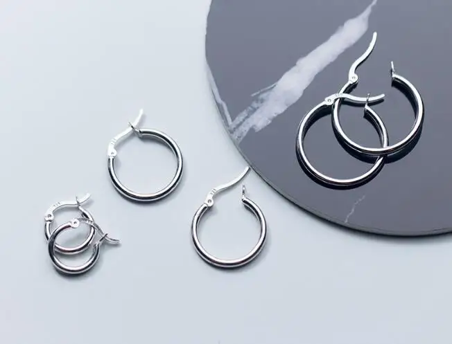 Оригинальные серьги HUggie gtle2321 из серебра 100% пробы с полированными