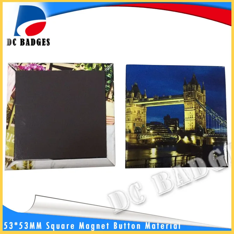 53*53 мм квадратная фотомагнитная пресс машина для изготовления значков включая