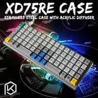 stainless steel bent case for xd75re xd75 xd75am 60 custom keyboard acrylic panels acrylic diffuser