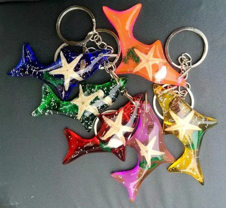 FREE SHIPPING yqtdmy 12 pcs Personalized Lovely Dolphin Style Starfish Seashell Keychain NEW