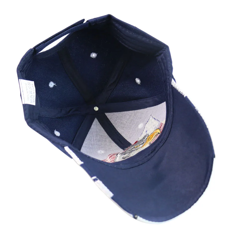 

Winfox Vintage Embroidery Baseball Cap Snapback Women Men Eagle USA Flag Print Snapback Caps Casquette Hats Fitted Casual Gorras