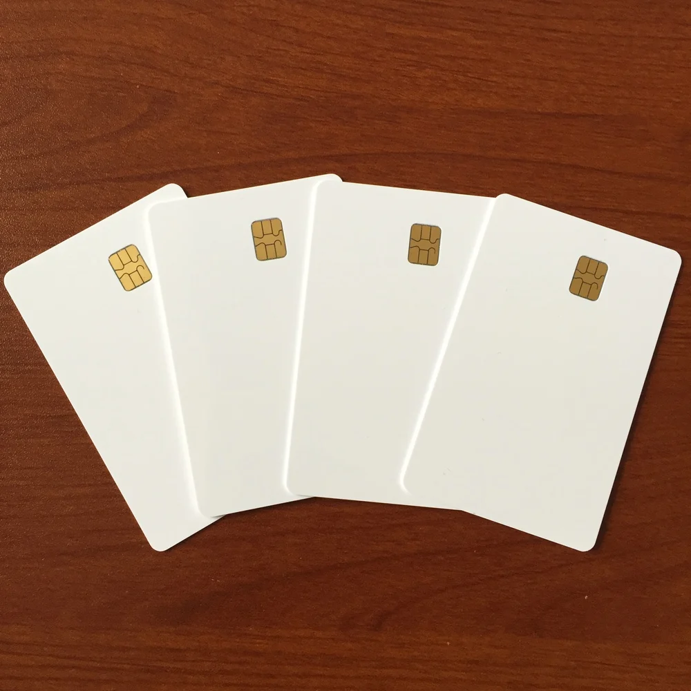 

Hot sale 5000pcs/lot PVC All blank Smart Card ISO7816 Fudan5542 IC Smart Contact Card Fudan4442 White Cards