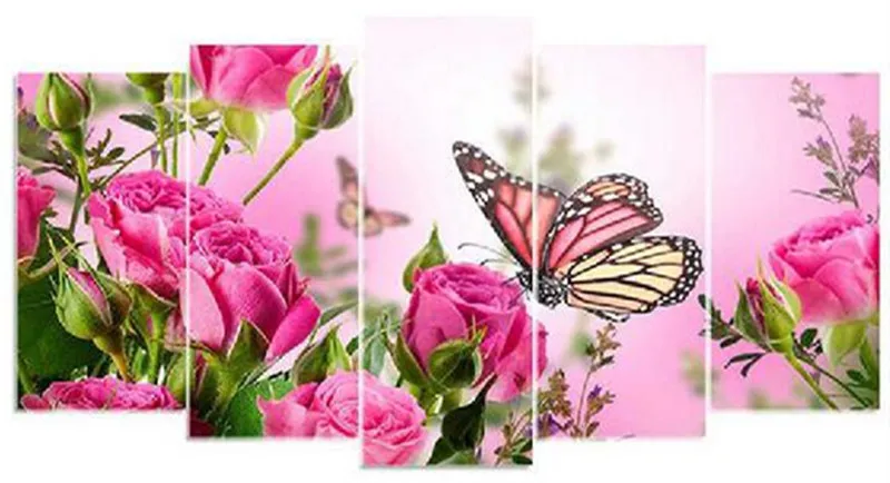 Набор для алмазной вышивки бабочка 5 шт. | Дом и сад