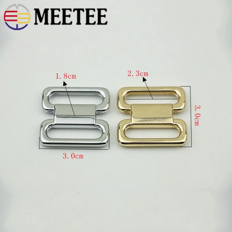 Meetee 5/10 шт. 23 мм металлическая Тройная скользящая Пряжка для сумки ремень