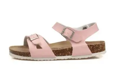 08 Fashion Double Buckle Cork Sandals Flats New Women Summer Beach Patchwork Casual Slipper Shoe drop Shipping pink black - Цвет: 08