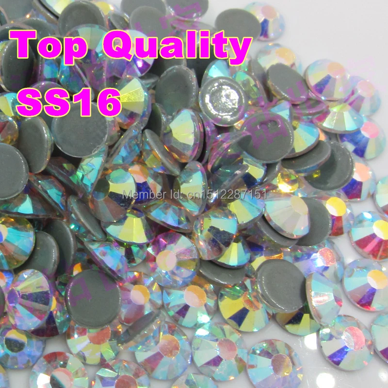 

Grade AAAAA Luxury 16ss AB 3.8 to 4.0 mm Crystals Rhinestones Hot Fix Flat back Glue Nail Diamond Strass Hotfix For Bridal Shoes