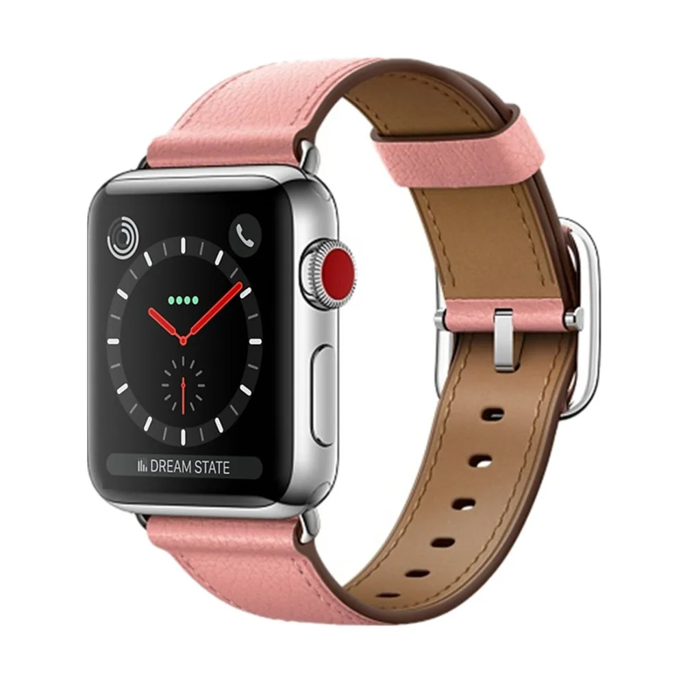 Кожа классический ремень с пряжкой для apple watch 4 группа 42 мм/44 мм iwatch серии 3 2 1