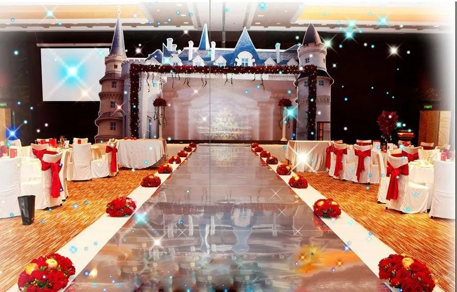 1 м Широкий Свадебный центр прохода бегун зеркальные ковры для свадьбы T станция