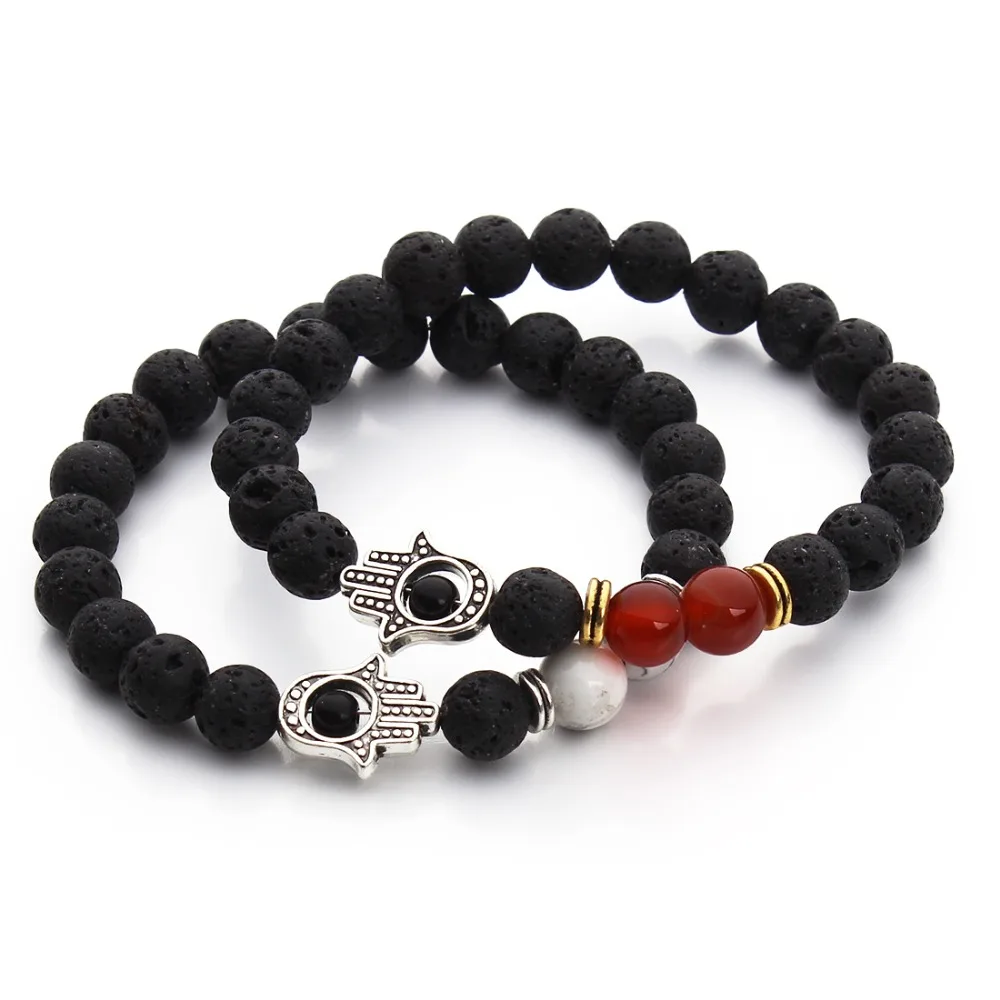 Браслет из натурального черного камня 8 мм|lava bead bracelet|mala braceletbead bracelet |