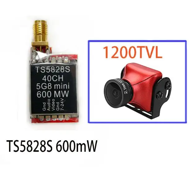 TS5828 with 1200TVL FPV 5,8 ГГц 600 мВт 48 каналов TS5828 мини беспроводной A/V передающий TX модуль+ 600TVL/700TVL/1200TVL камера для 220 250 Quad - Цвет: TS5828 with 1200TVL