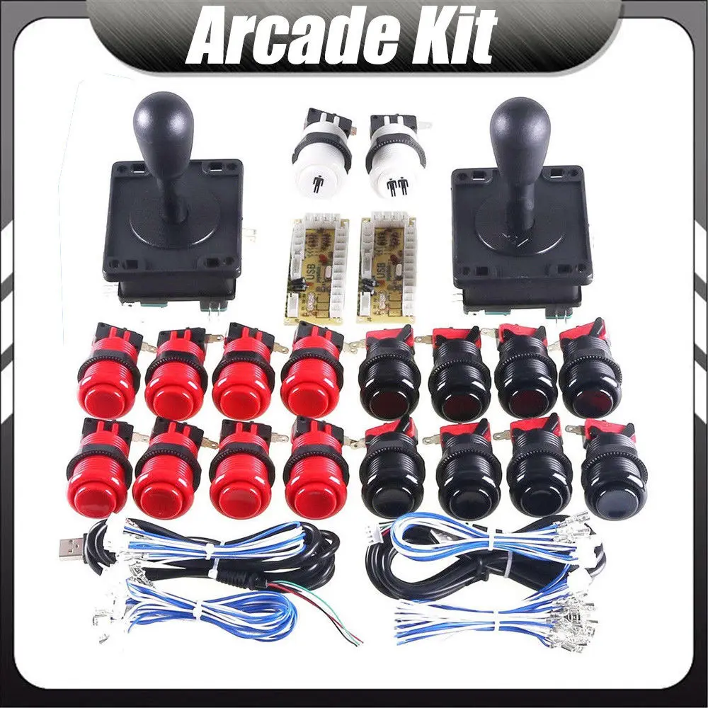 DIY Retro Happ Arcade Joystick Push Button Kit with Zero Delay USB Encoder Game Machine Parts Jamma 1 2 Player Raspberry Pi Set | Спорт и