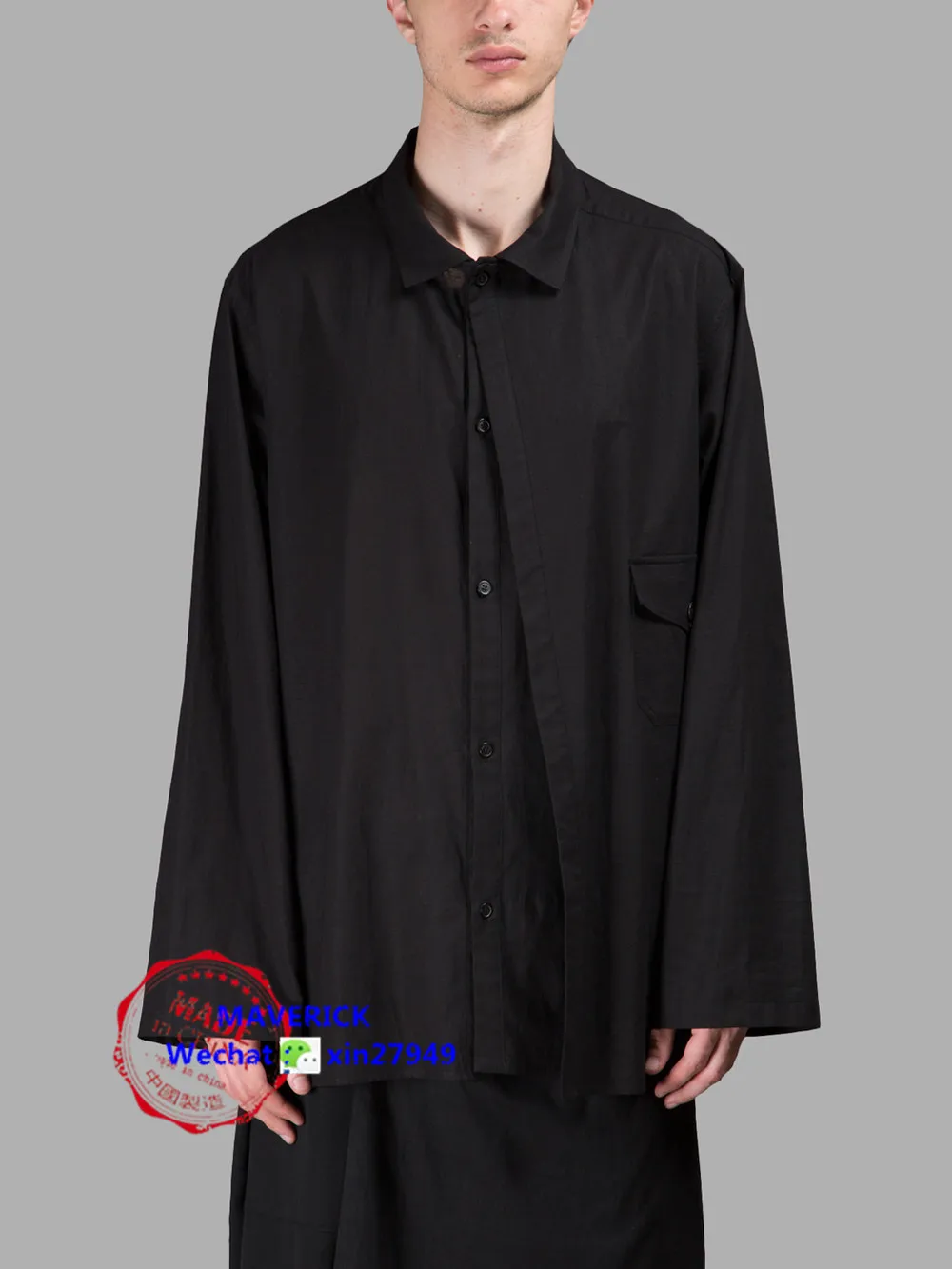 S-5XL ! 2017 New Men's clothing Bigbang Hair Stylist fashion Asymmetric surplice personality shirt Plus size singer costumes