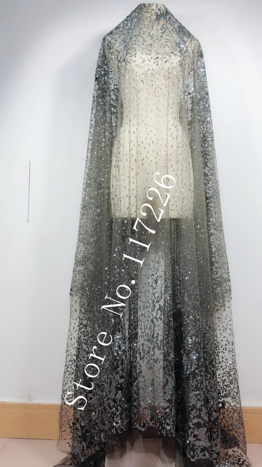 Новое поступление французской кружевной ткани с приклеенными блестками и пайетками для красивых цветов.