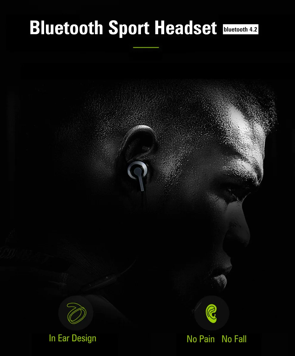 Bluetooth гарнитура Спортивные Беспроводные наушники вкладыши для бега