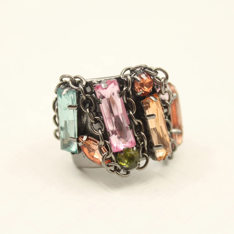 2018 модные ювелирные изделия прямая имитация драгоценных камней цвет