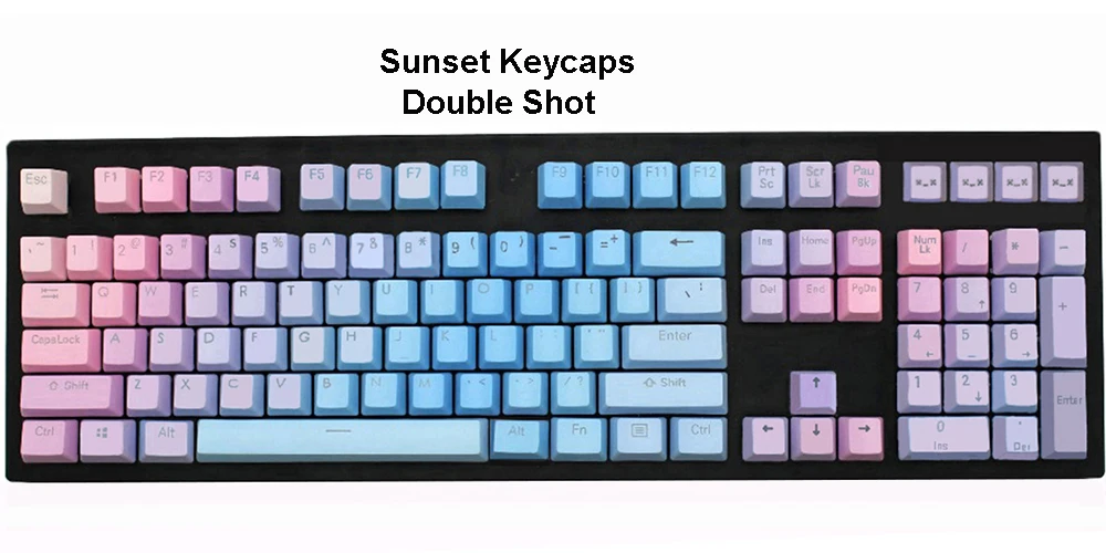 MP108/87 клавиши градиентной цветовой подсветки PBT Keycap для Corsair STRAFE K65 K70 logitech G710+ Проводная USB механическая клавиатура Keycap