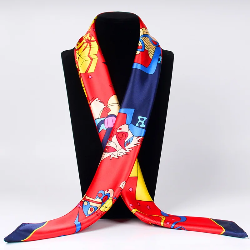 Для женщин шелковый шарф 2018 новый большой шали палантины граффити печати