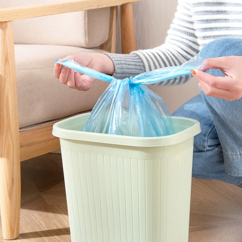300pcs Portable large color garbage bags kitchen home thickening point vest disposable plastic | Дом и сад