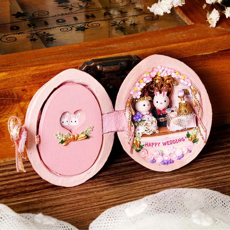 DIY кукольный домик игрушки мебель 3D деревянная коробка театр миниатюрный дневник