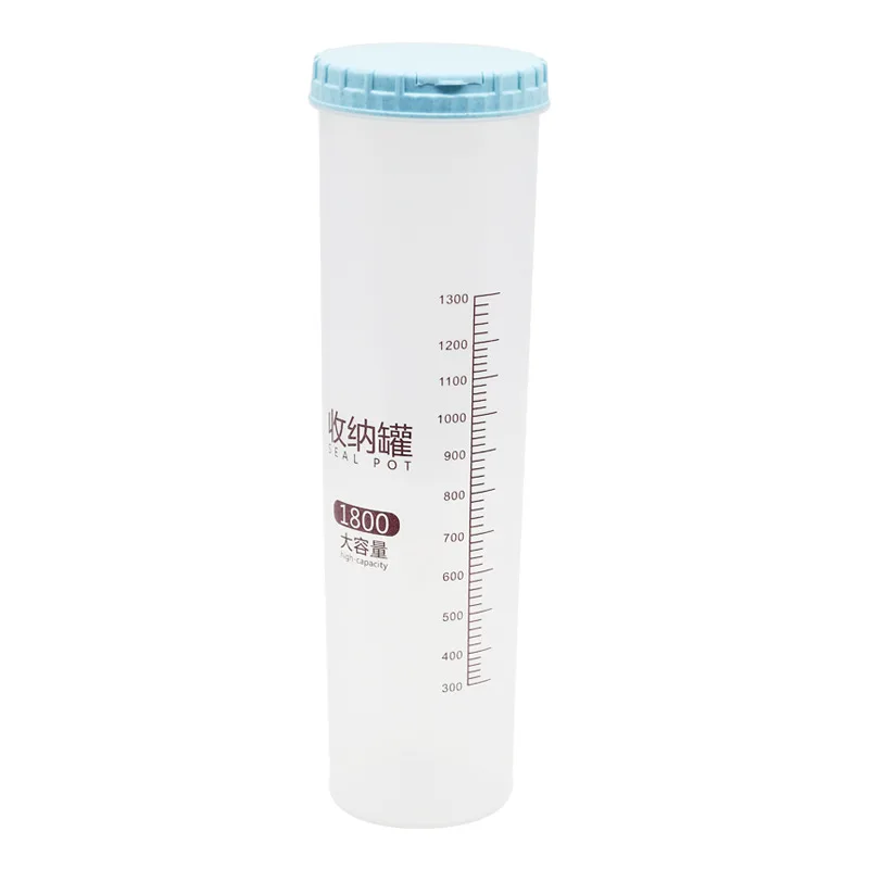 Blue 1800ML DINIWELL пластиковая кухонная коробка для хранения продуктов, органайзер, контейнер для хранения свежего зерна, герметичный контейнер для спагетти, конфет, влагостойкий чехол для хранения - Цвет: Blue 1800ML