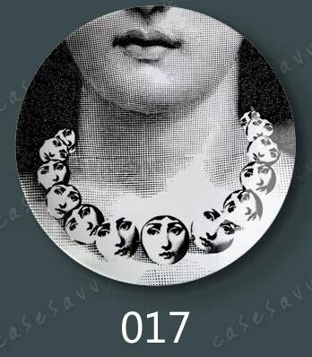 17 6/8 дюймовый модный стиль, итальянский дизайнер fornazetti тарелка декоративные подвесные тарелки для дома для отеля для бара фоновое украшение пластины - Цвет: 17