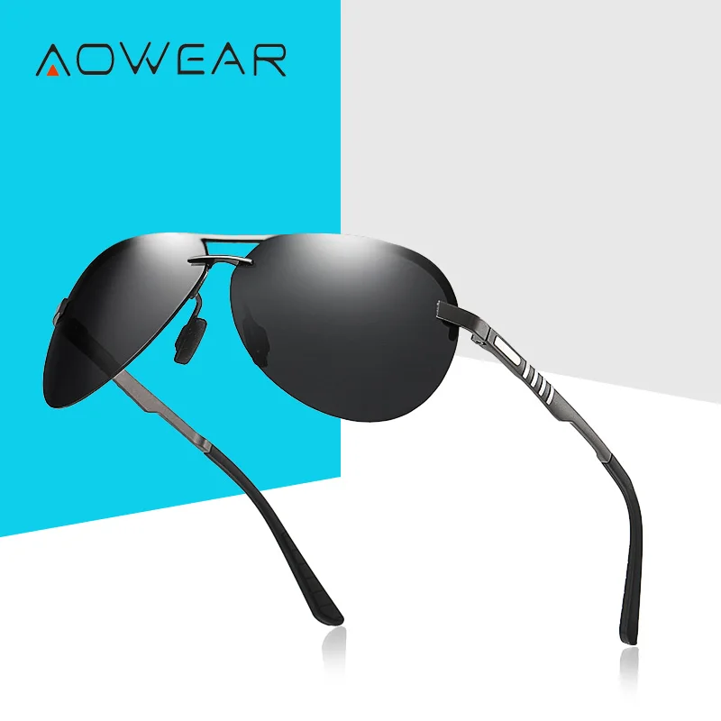 

Солнцезащитные очки AOWEAR мужские и женские, поляризационные, без оправы, UV400