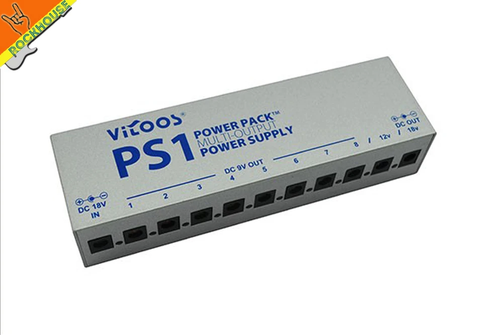 Vitoos PS1 гитарный эффект педали Электропитание десять изолированный выход (8 Way DC 9V