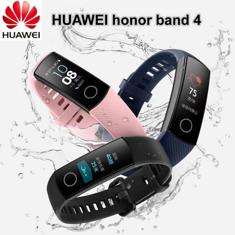Оригинальный Смарт-браслет Huawei Honor Band 4 стандартная версия цветной сенсорный