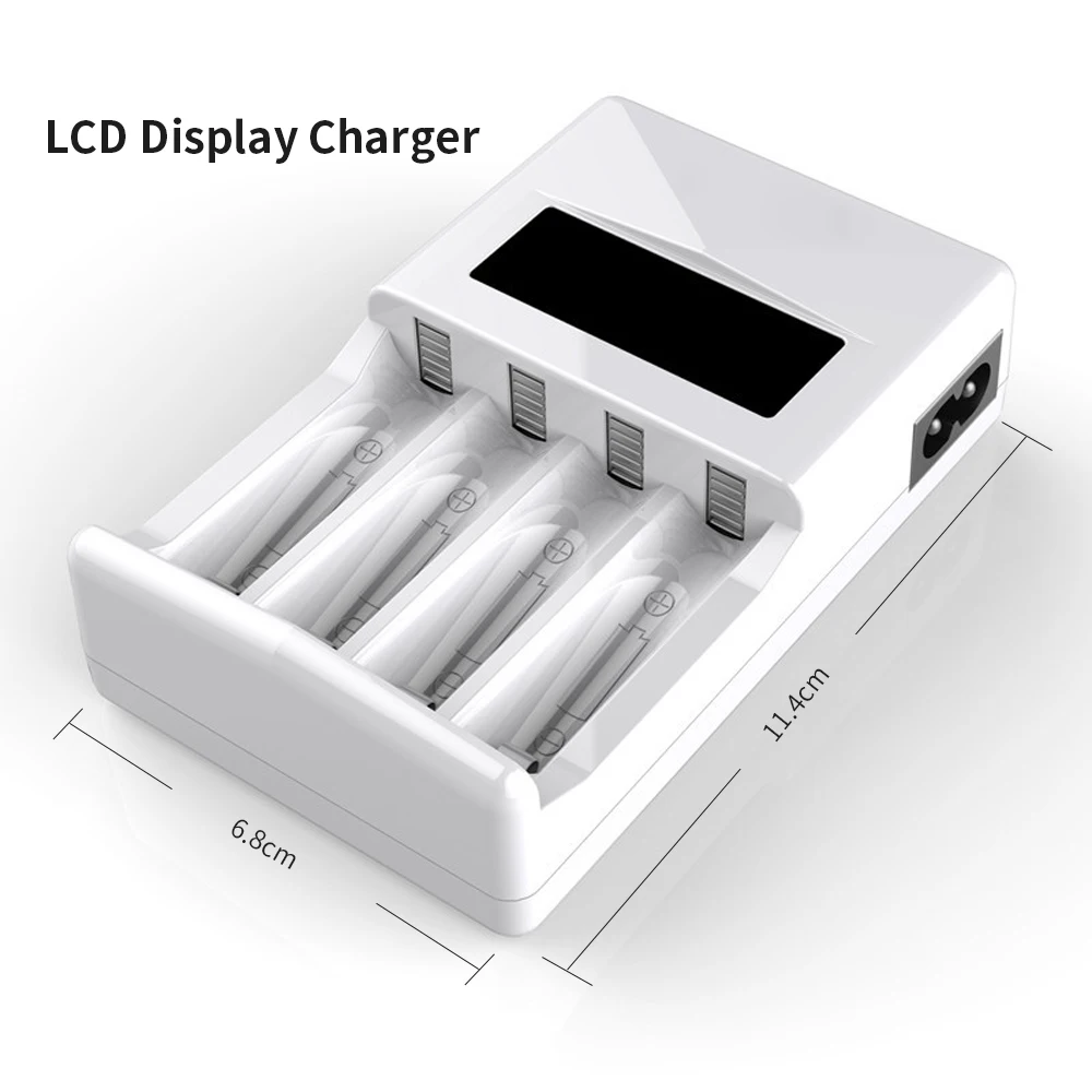 PHOMAX LCD 004 зарядное устройство для бытовой батареи с 4 слотами интеллектуальное