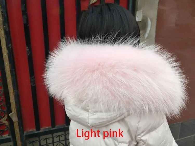 Light pink Женская куртка с воротником из натурального меха енота; сезон осень-зима; Новинка; Модный удобный теплый шарф; куртка; шаль большого размера; воротник; Лидер продаж - Цвет: Light pink