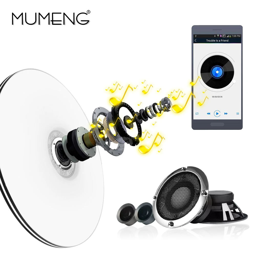 Mumeng светодиодный потолочный светильник 32 Вт для гостиной музыкальная лампа Bluetooth