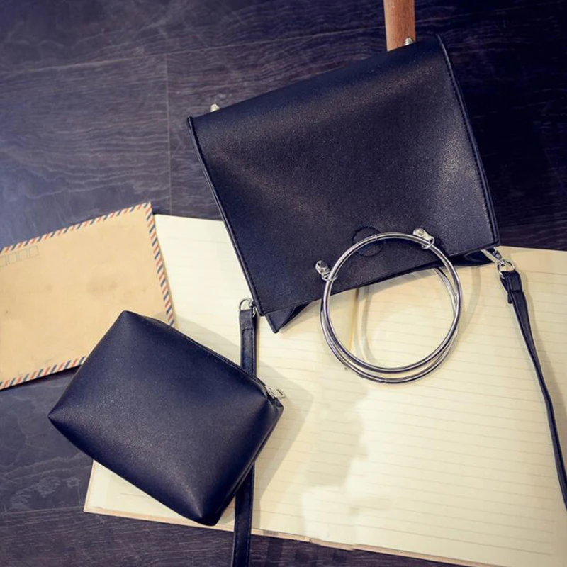 Новые модные женские сумки Bolsos из искусственной кожи однотонные простые с