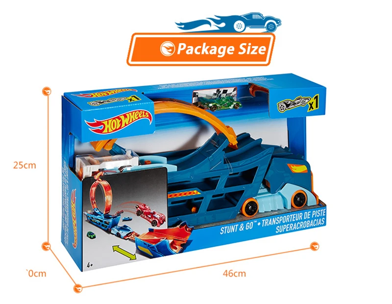 Hot Wheels Stunt N'' Go Mobile TS Move Track Car игрушки развивающие для грузовиков Лучший
