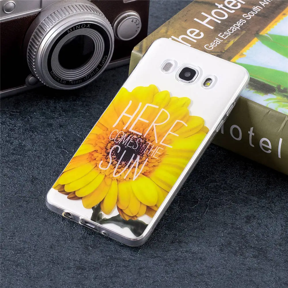 Прозрачные ТПУ чехлы для Samsung Galaxy J5 (6) SM-J510FN Чехлы красивые на 2016 Duos SM-J510F/DS