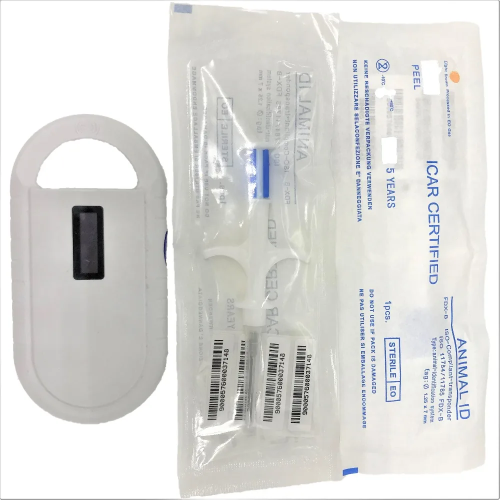 100 шт ПЭТ микрочипы 2 12*12 мм ISO11784/785 FDX B кошка собака шприц для змей + 1 питомца