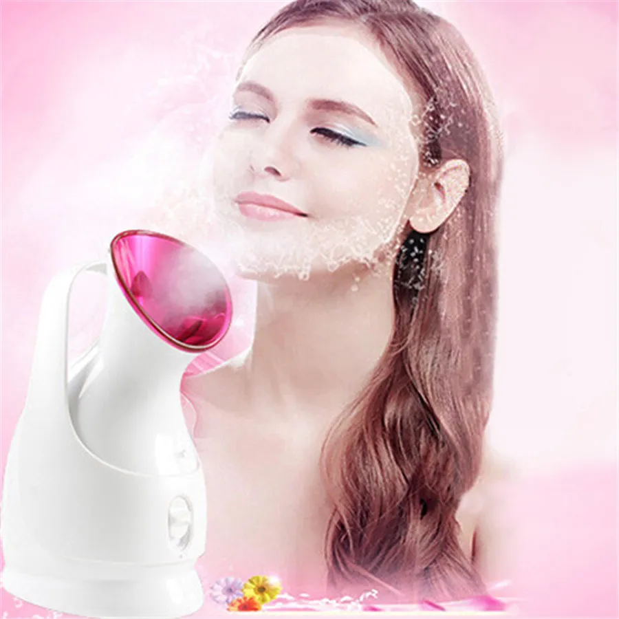 

Warm Nano Mist Facial Steamer Mist Sprayer Electric Sauna Vapor Face Moisturizing Machine Acne Remover Whitening