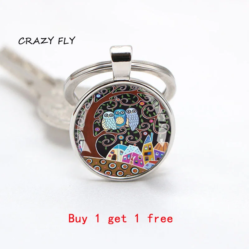 Магазин Crazy FLY купить 1 получить бесплатно брелок сова картина сплав кулон с