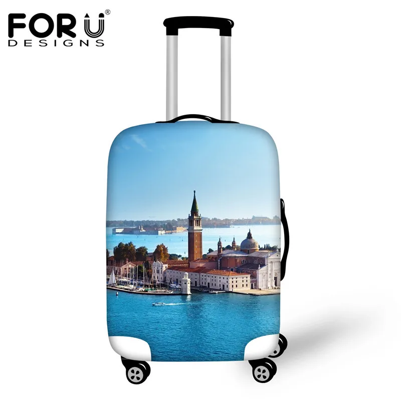 FORUDESIGNS Печать Путешествия багаж чехол для 18-30 дюймов тележка Водонепроницаемый Эластичный Чемодан стрейч толстый Чехол Чехлы - Цвет: H4275