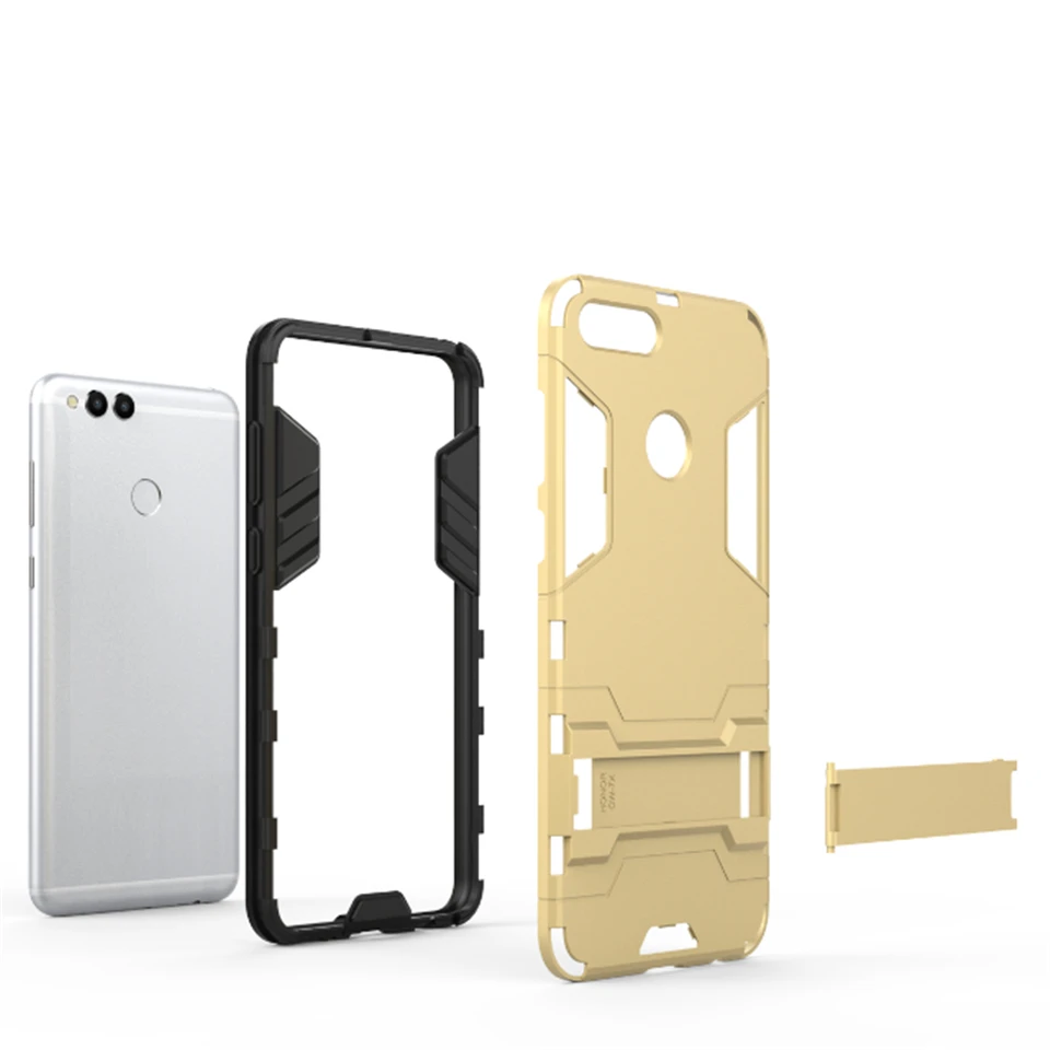Броня анти-шок силикон + пластиковый Гибридный чехол для Huawei Honor 7x 8X 6X 5X Чехол